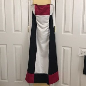 Color block prom dress